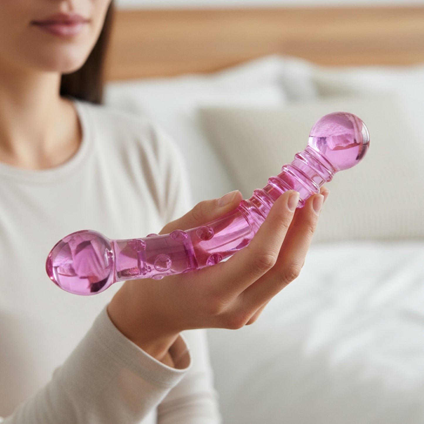 Purple Rain Glass Dildo